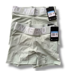 Nike Pro Women's Athletic Shorts - Light Green